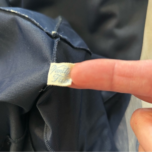 Vanity Fair Vintage 50’s Style Navy Nylon Lingerie Slip Dress size 36 - Picture 12 of 16